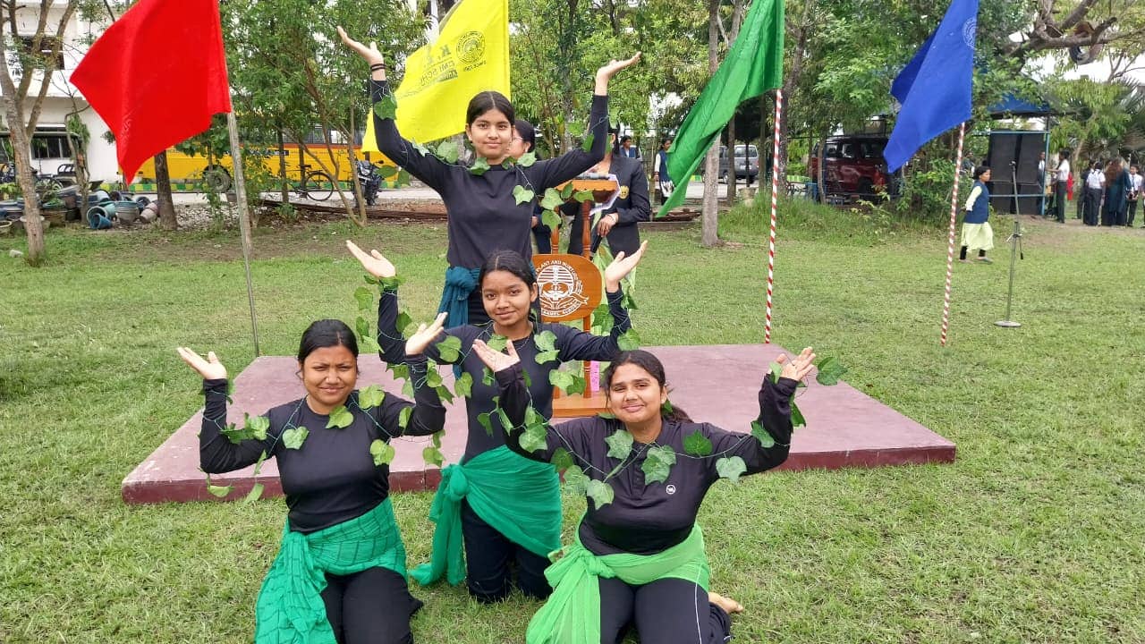 Students celebrating Environment Day